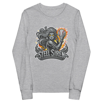 Performance | Youth Long Sleeve T-Shirt | STEEL SIREN | Mascot Logo
