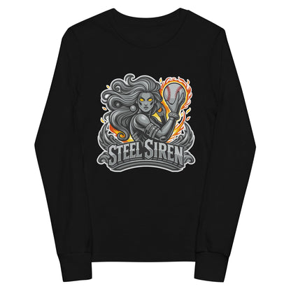 Performance | Youth Long Sleeve T-Shirt | STEEL SIREN | Mascot Logo
