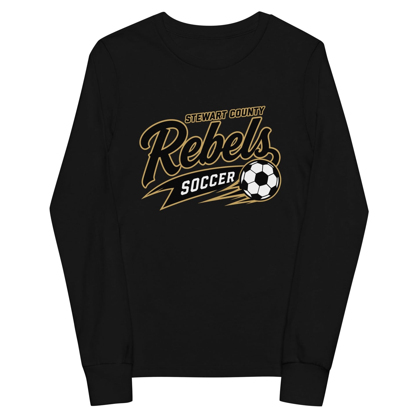 Performance | Youth Long Sleeve T-Shirt | Stewart County Soccer | Rebels Logo