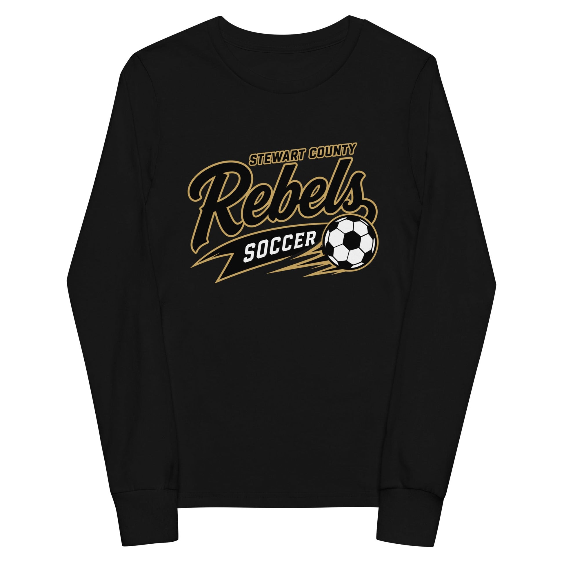 Performance | Youth Long Sleeve T-Shirt | Stewart County Soccer | Rebels Logo