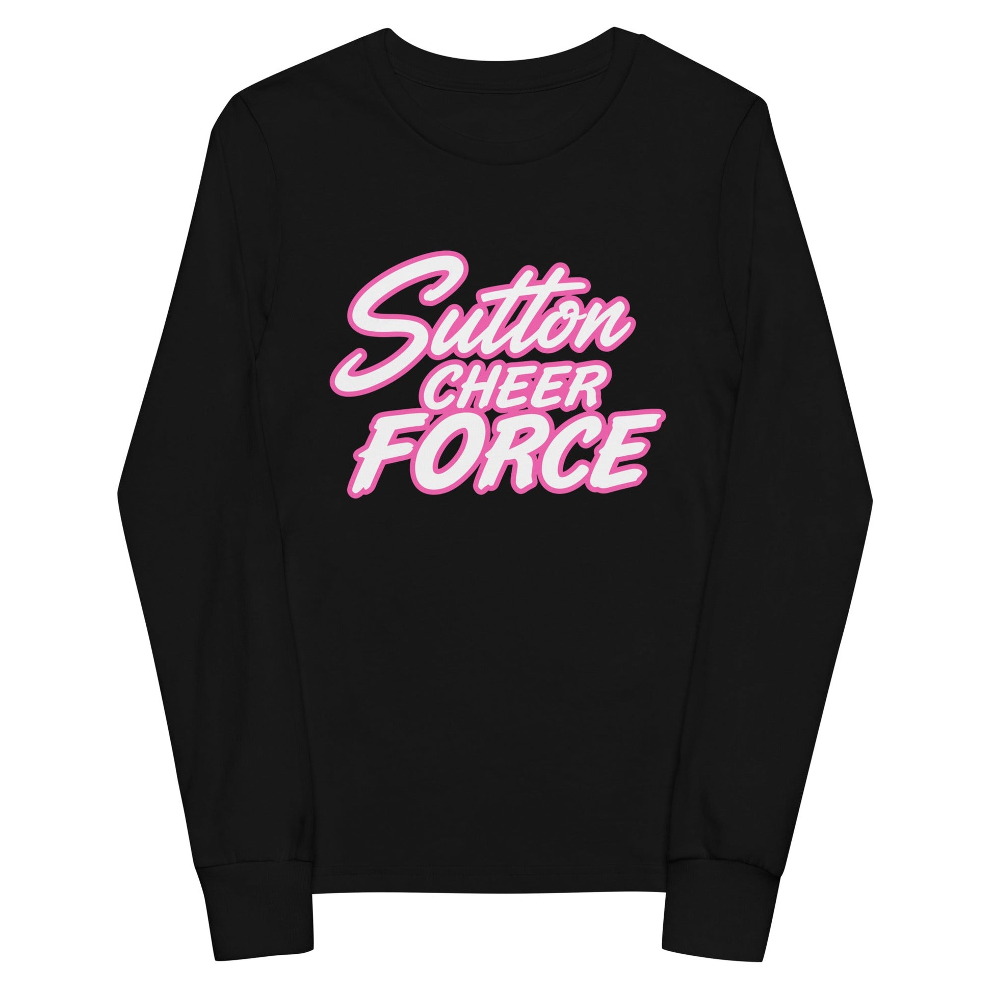 Performance | Youth Long Sleeve T-Shirt | Sutton Cheer Force | Script Logo