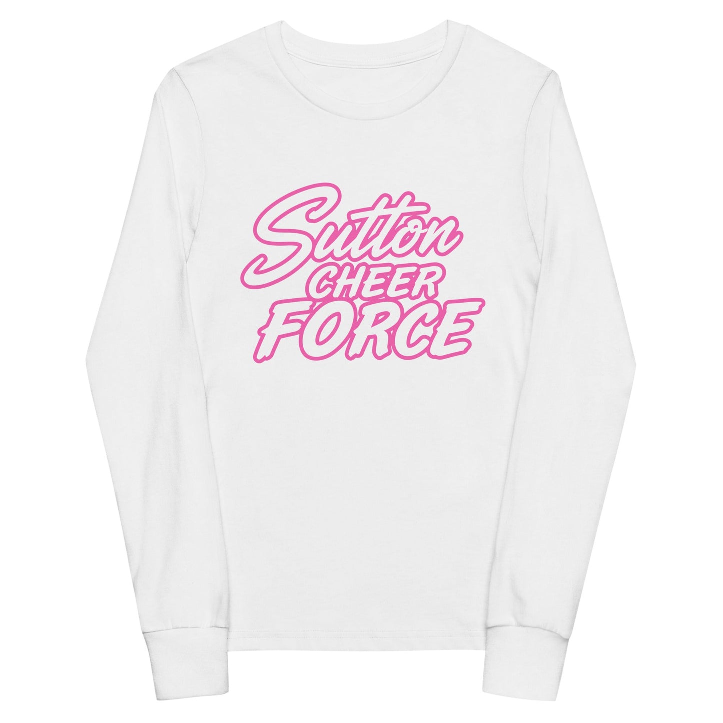 Performance | Youth Long Sleeve T-Shirt | Sutton Cheer Force | Script Logo