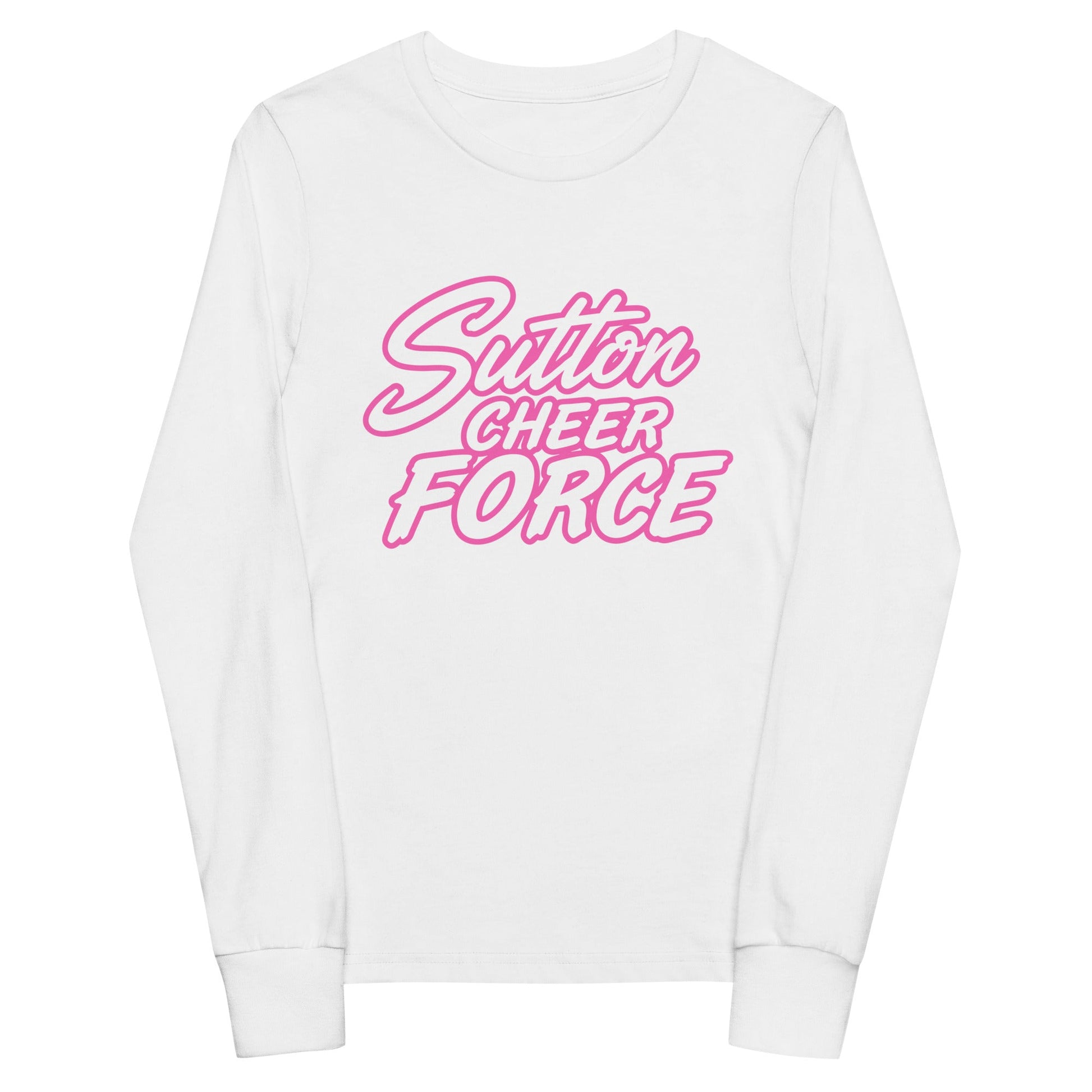 Performance | Youth Long Sleeve T-Shirt | Sutton Cheer Force | Script Logo