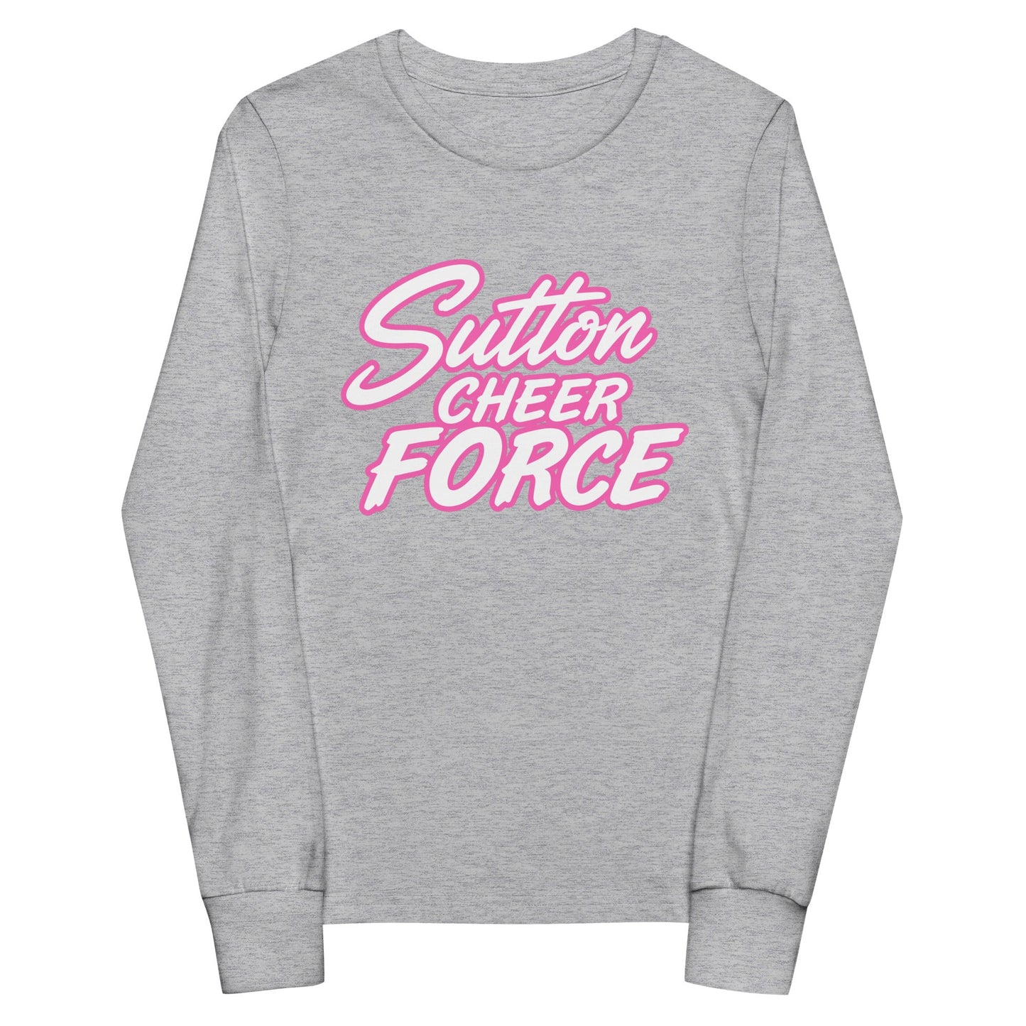 Performance | Youth Long Sleeve T-Shirt | Sutton Cheer Force | Script Logo