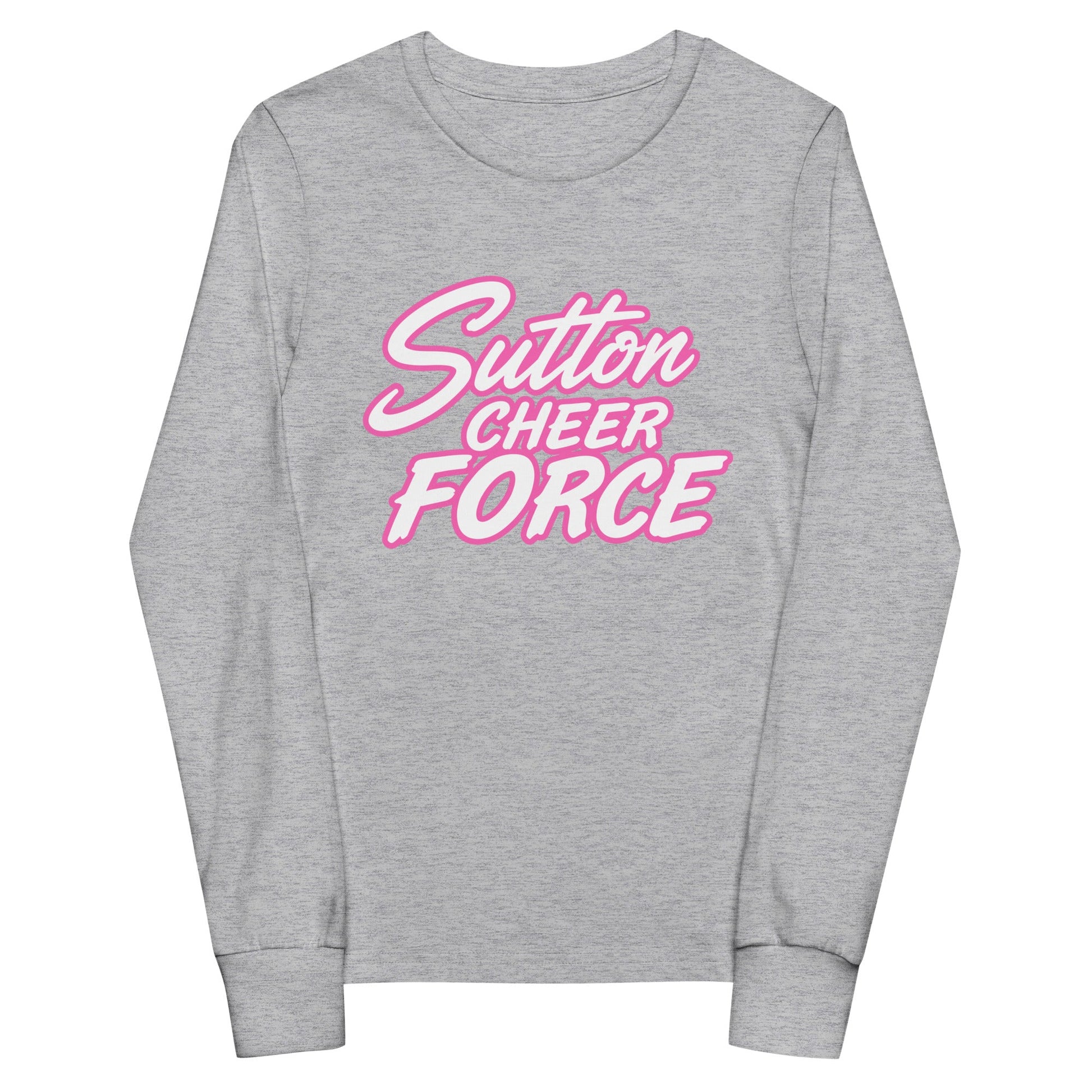 Performance | Youth Long Sleeve T-Shirt | Sutton Cheer Force | Script Logo
