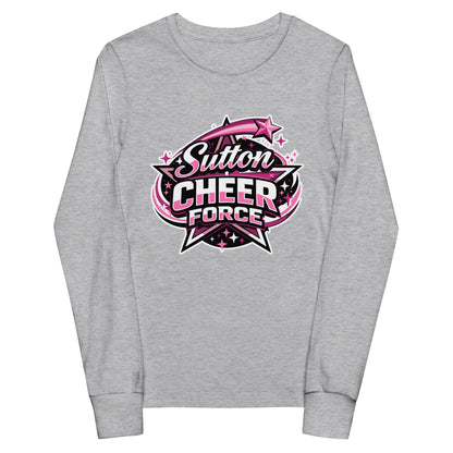 Performance | Youth Long Sleeve T-Shirt | Sutton Cheer Force | Shooting Star Logo