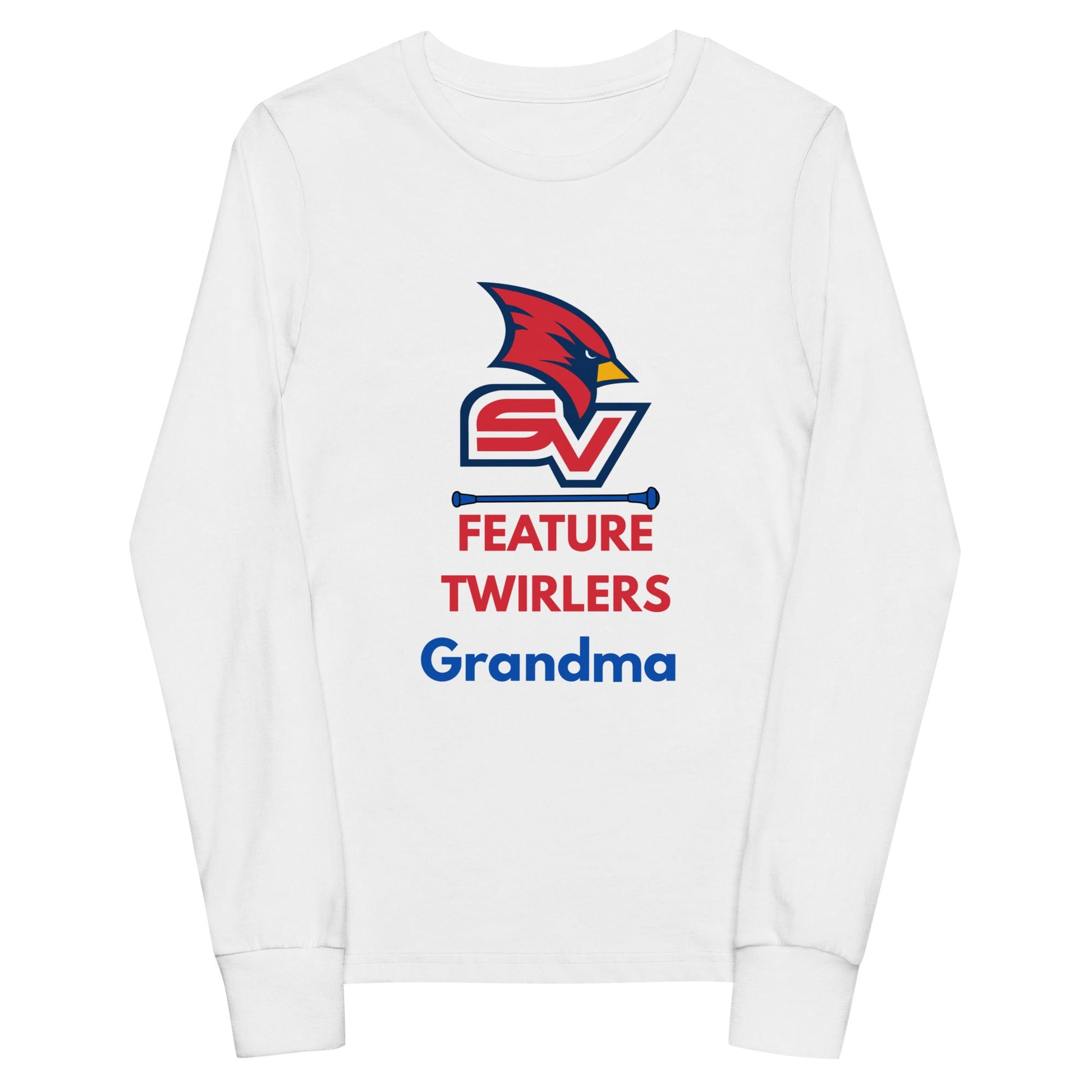 Performance | Youth Long Sleeve T-Shirt | SVSU Feature twirlers | Grandma Logo