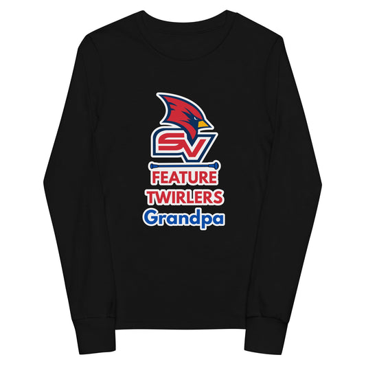 Performance | Youth Long Sleeve T-Shirt | SVSU Feature twirlers | Grandpa Logo