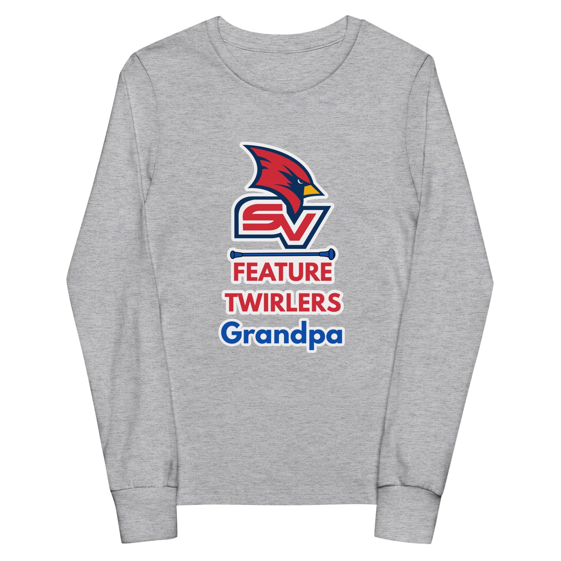 Performance | Youth Long Sleeve T-Shirt | SVSU Feature twirlers | Grandpa Logo