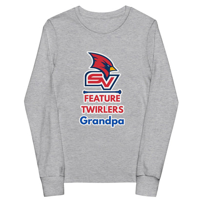 Performance | Youth Long Sleeve T-Shirt | SVSU Feature twirlers | Grandpa Logo