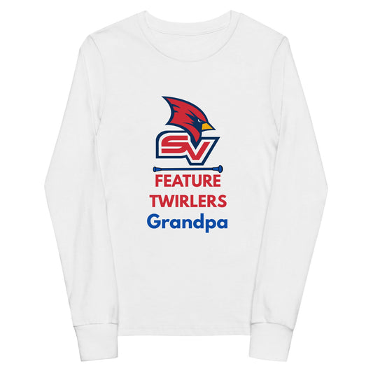 Performance | Youth Long Sleeve T-Shirt | SVSU Feature twirlers | Grandpa Logo