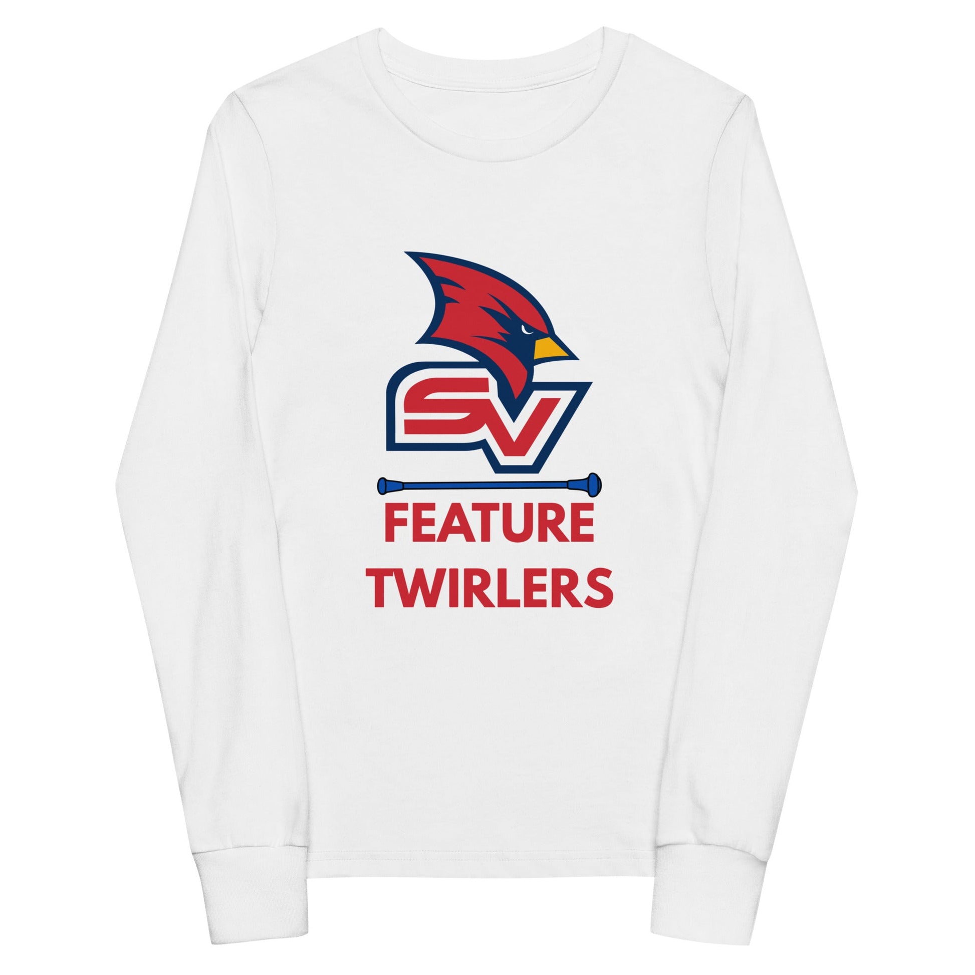 Performance | Youth Long Sleeve T-Shirt | SVSU Feature twirlers | Icon Logo