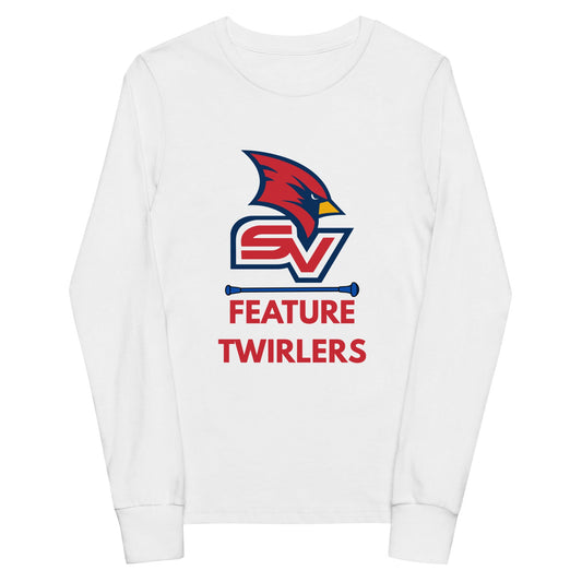 Performance | Youth Long Sleeve T-Shirt | SVSU Feature twirlers | Icon Logo