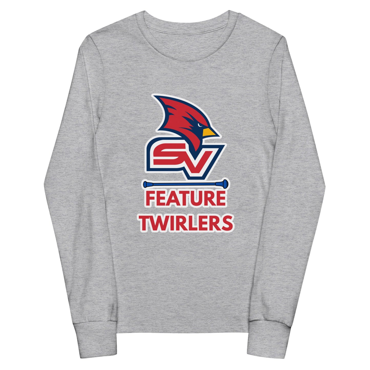 Performance | Youth Long Sleeve T-Shirt | SVSU Feature twirlers | Icon Logo
