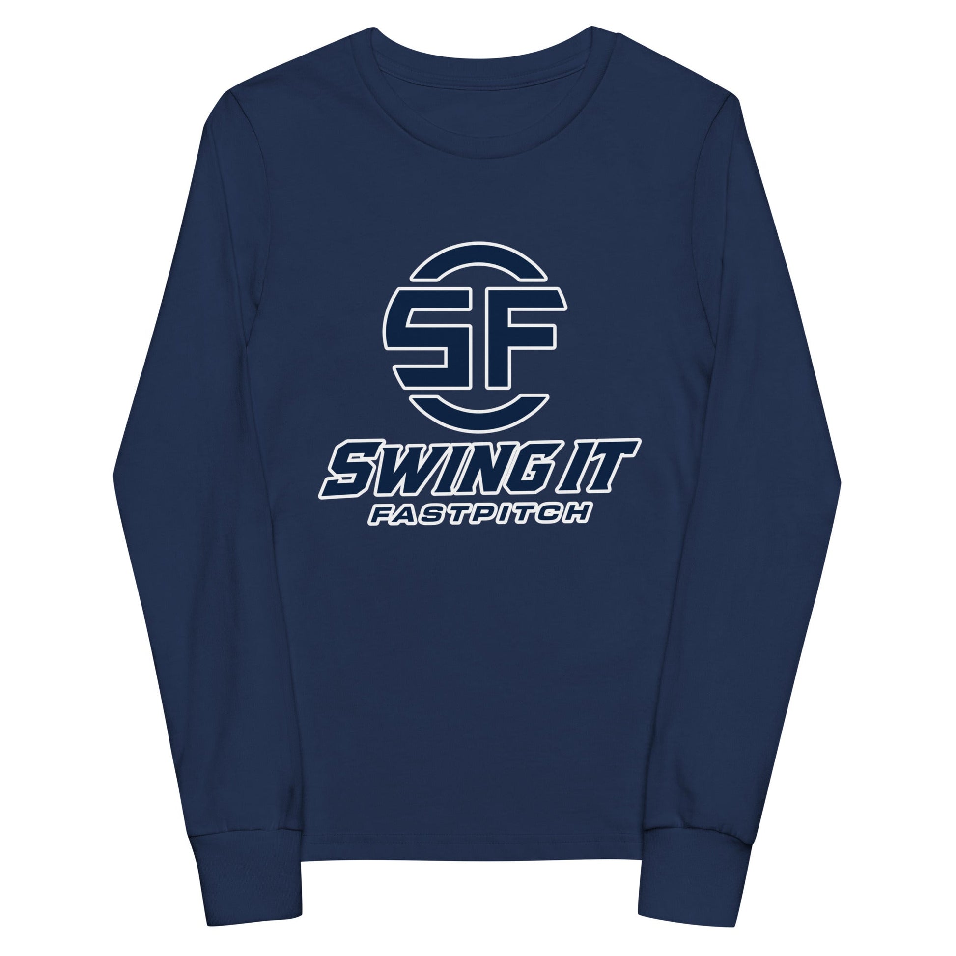 Performance | Youth Long Sleeve T-Shirt | Swing It Fastpitch | Crest Logo