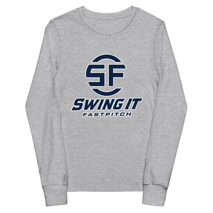 Performance | Youth Long Sleeve T-Shirt | Swing It Fastpitch | Crest Logo