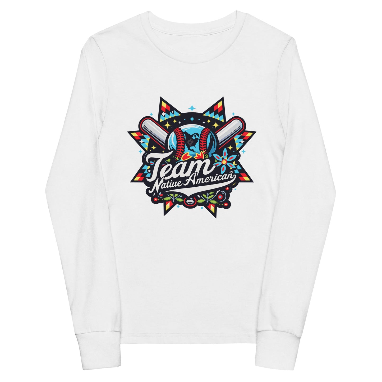Performance | Youth Long Sleeve T-Shirt | Team Native American | Tribal Emblem Logo