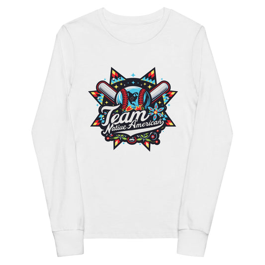 Performance | Youth Long Sleeve T-Shirt | Team Native American | Tribal Emblem Logo