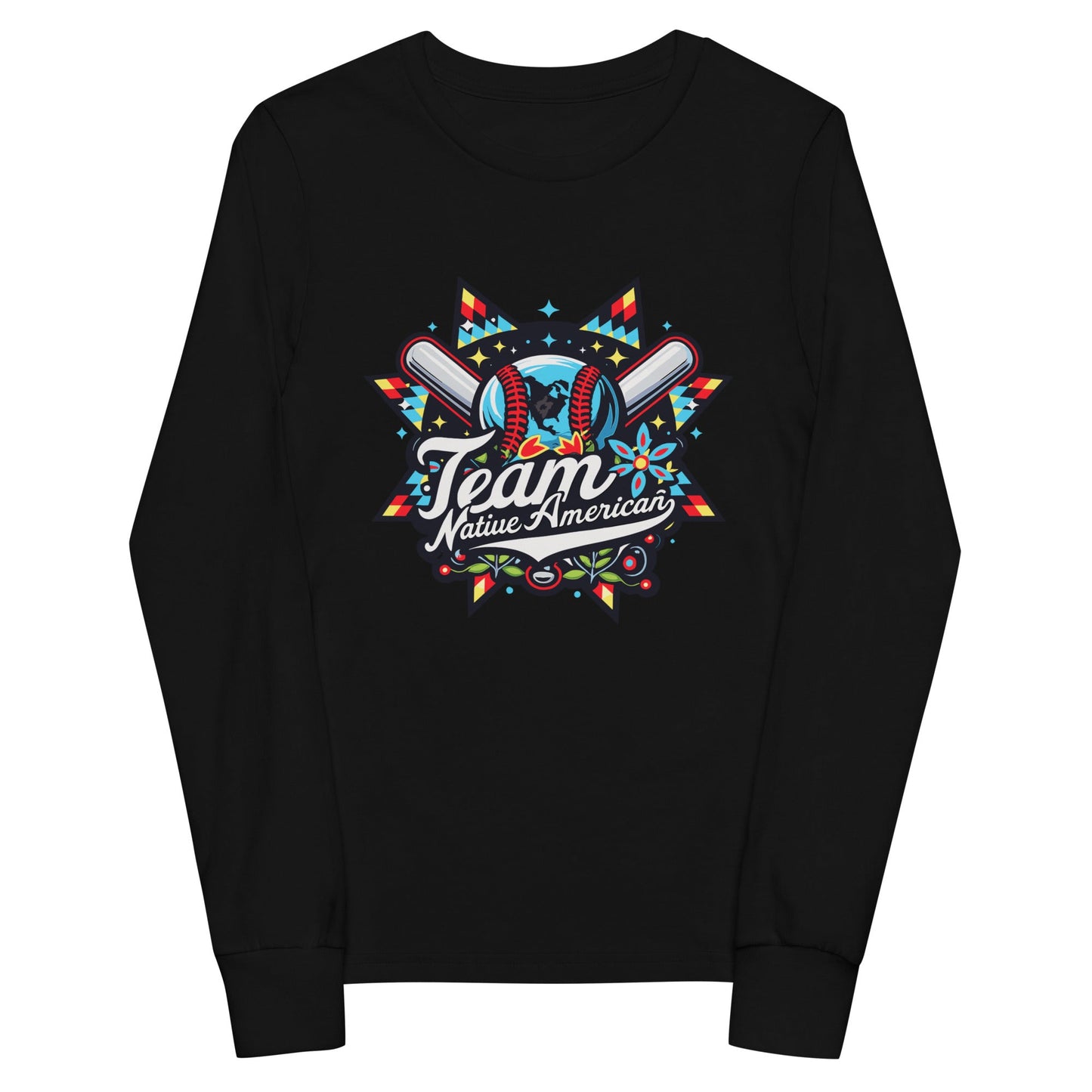 Performance | Youth Long Sleeve T-Shirt | Team Native American | Tribal Emblem Logo
