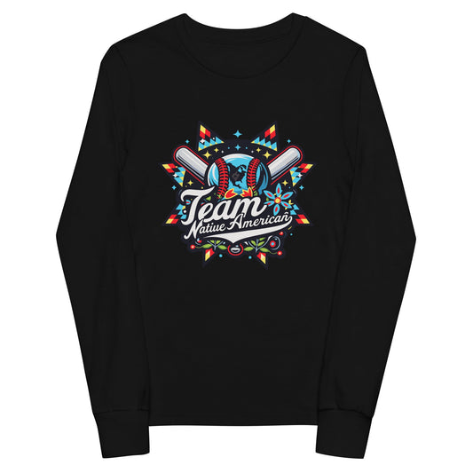 Performance | Youth Long Sleeve T-Shirt | Team Native American | Tribal Emblem Logo