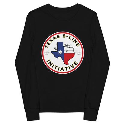 Performance | Youth Long Sleeve T-Shirt | Texas 8 - Line Initiative | Badge Logo