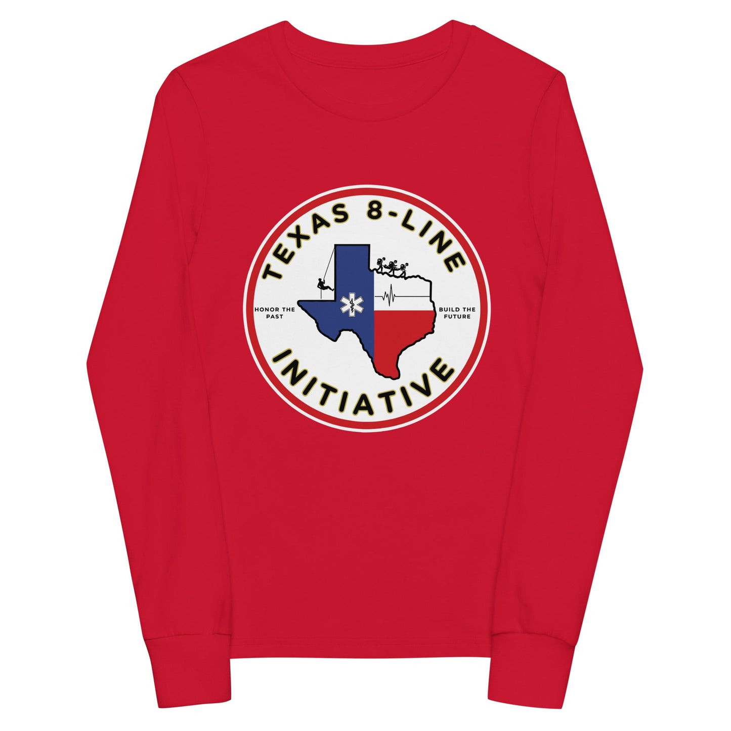 Performance | Youth Long Sleeve T-Shirt | Texas 8 - Line Initiative | Badge Logo