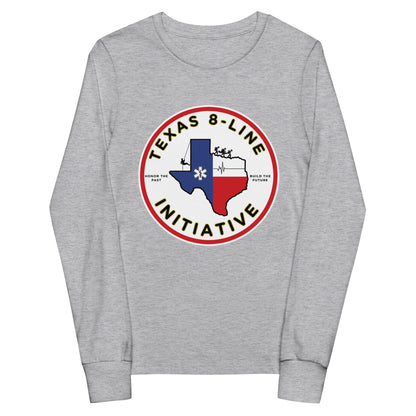 Performance | Youth Long Sleeve T-Shirt | Texas 8 - Line Initiative | Badge Logo