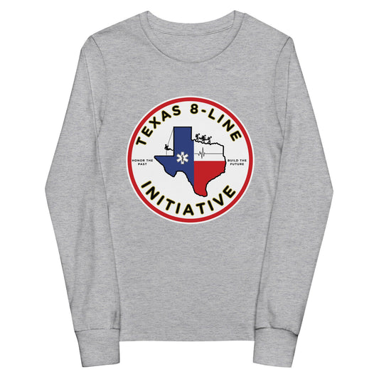 Performance | Youth Long Sleeve T-Shirt | Texas 8 - Line Initiative | Badge Logo