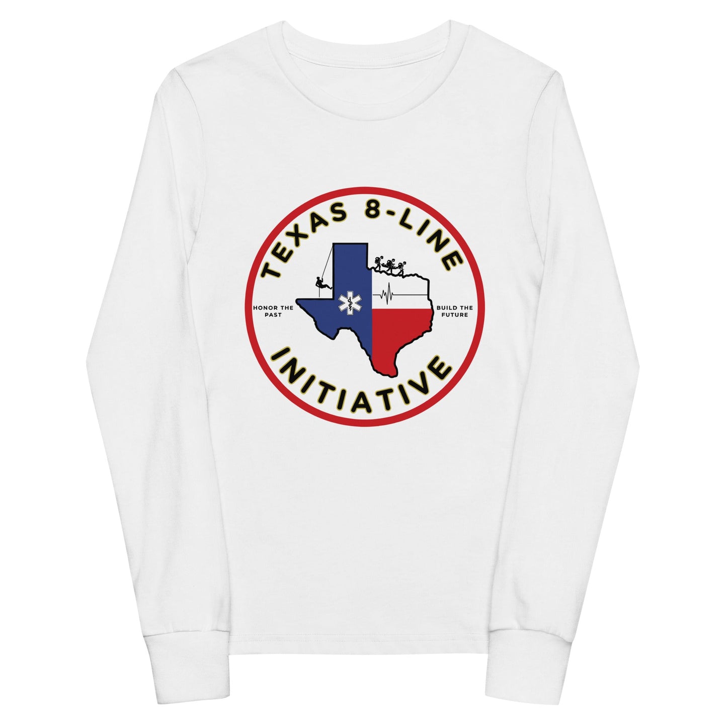 Performance | Youth Long Sleeve T-Shirt | Texas 8 - Line Initiative | Badge Logo