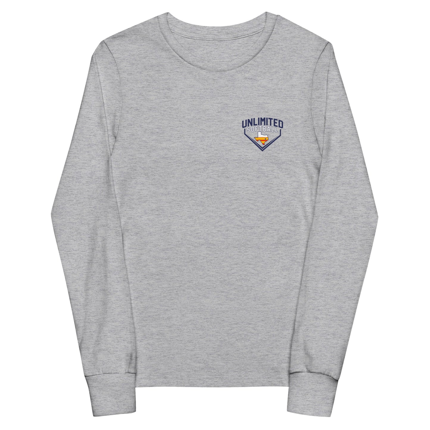 Performance | Youth Long Sleeve T-Shirt | Texas Unlimited | Home Plate Logo
