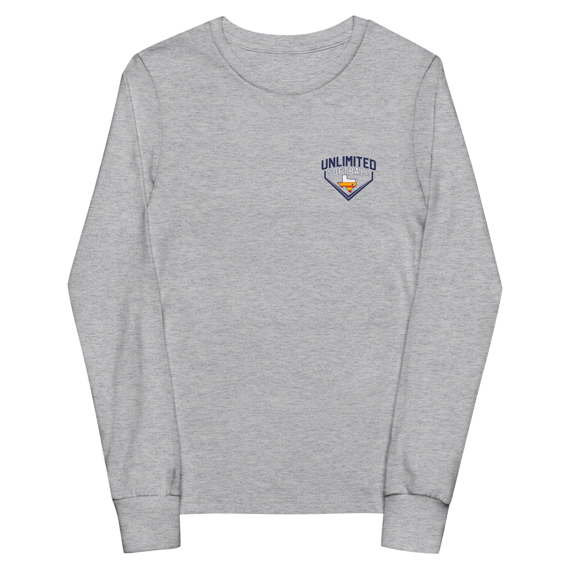 Performance | Youth Long Sleeve T-Shirt | Texas Unlimited | Home Plate Logo