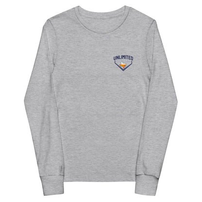 Performance | Youth Long Sleeve T-Shirt | Texas Unlimited | Home Plate Logo
