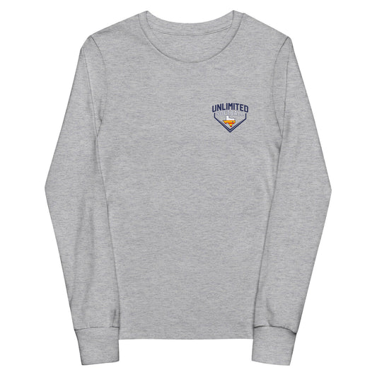 Performance | Youth Long Sleeve T-Shirt | Texas Unlimited | Home Plate Logo