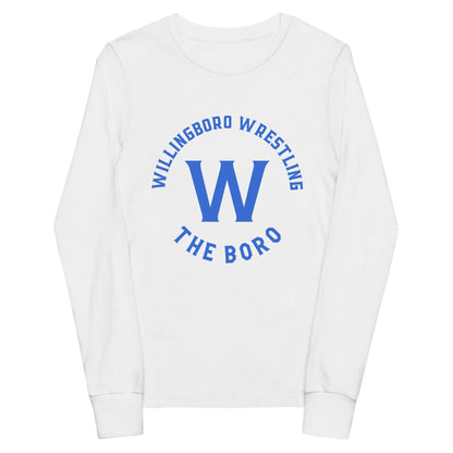 Performance | Youth Long Sleeve T-Shirt | The Boro Brand | Script Logo