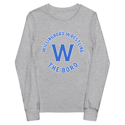 Performance | Youth Long Sleeve T-Shirt | The Boro Brand | Script Logo