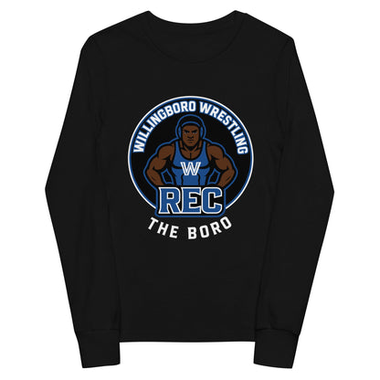 Performance | Youth Long Sleeve T-Shirt | The Boro Brand | Wrestler Logo