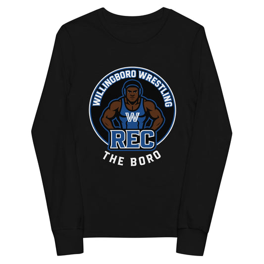 Performance | Youth Long Sleeve T-Shirt | The Boro Brand | Wrestler Logo