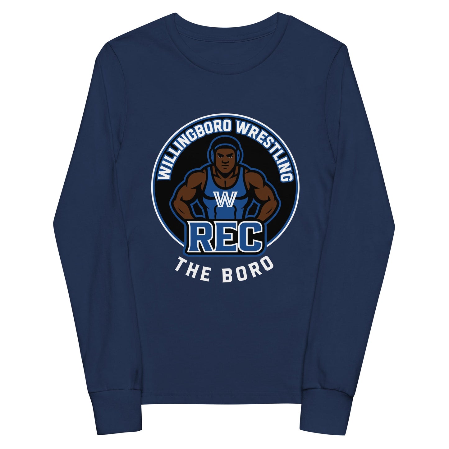 Performance | Youth Long Sleeve T-Shirt | The Boro Brand | Wrestler Logo