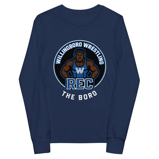 Performance | Youth Long Sleeve T-Shirt | The Boro Brand | Wrestler Logo