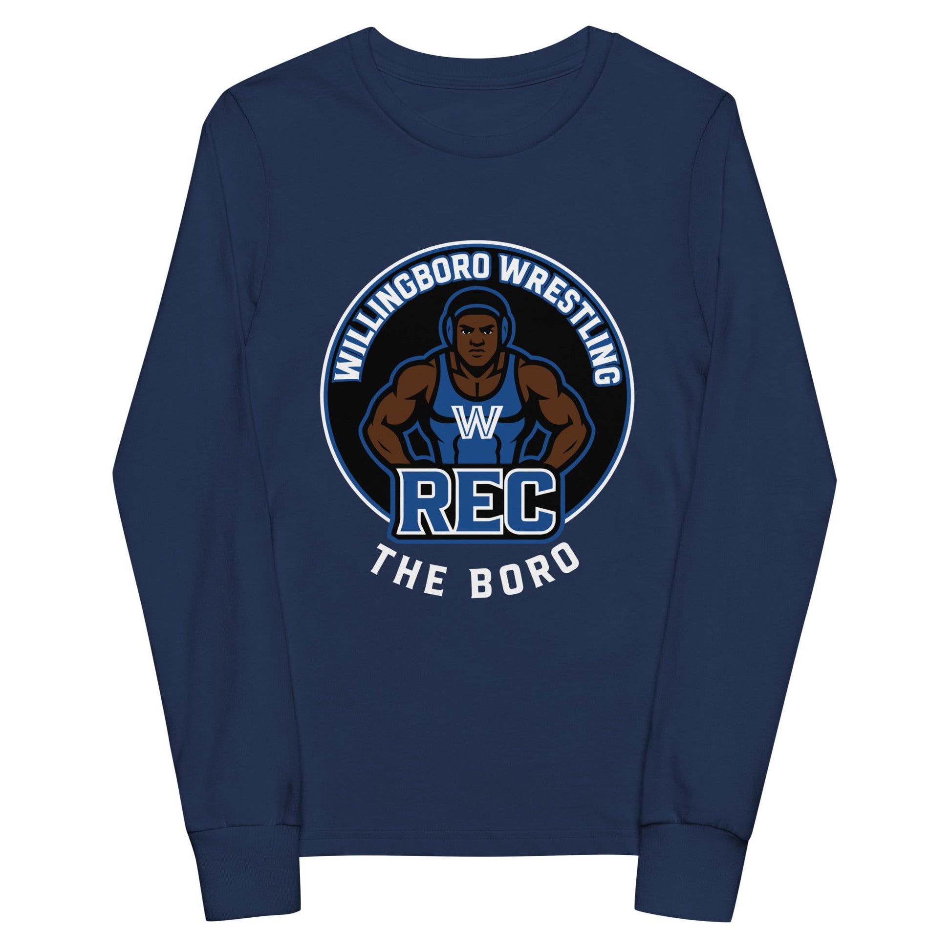 Performance | Youth Long Sleeve T-Shirt | The Boro Brand | Wrestler Logo
