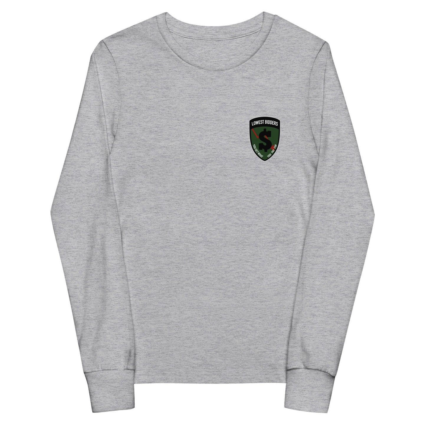 Performance | Youth Long Sleeve T-Shirt | The Lowest Bidders | Shield Logo