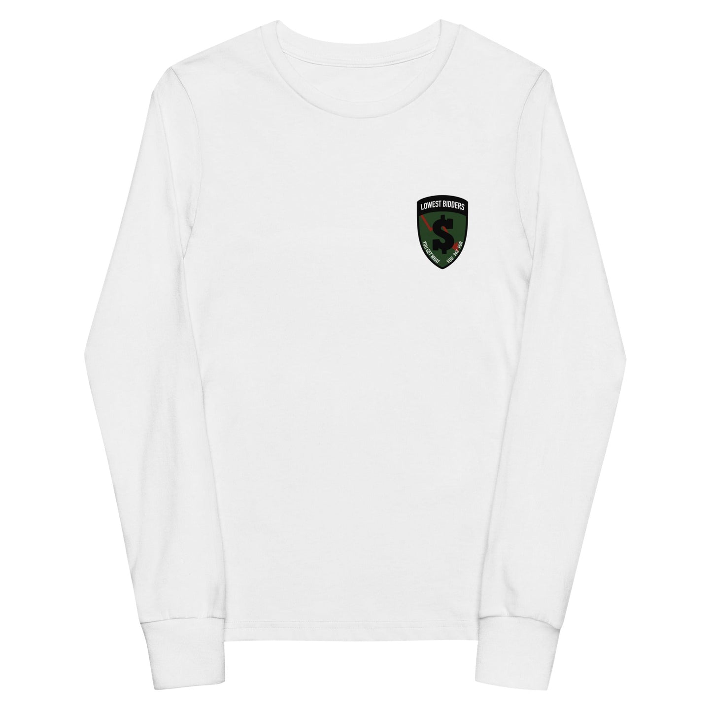 Performance | Youth Long Sleeve T-Shirt | The Lowest Bidders | Shield Logo