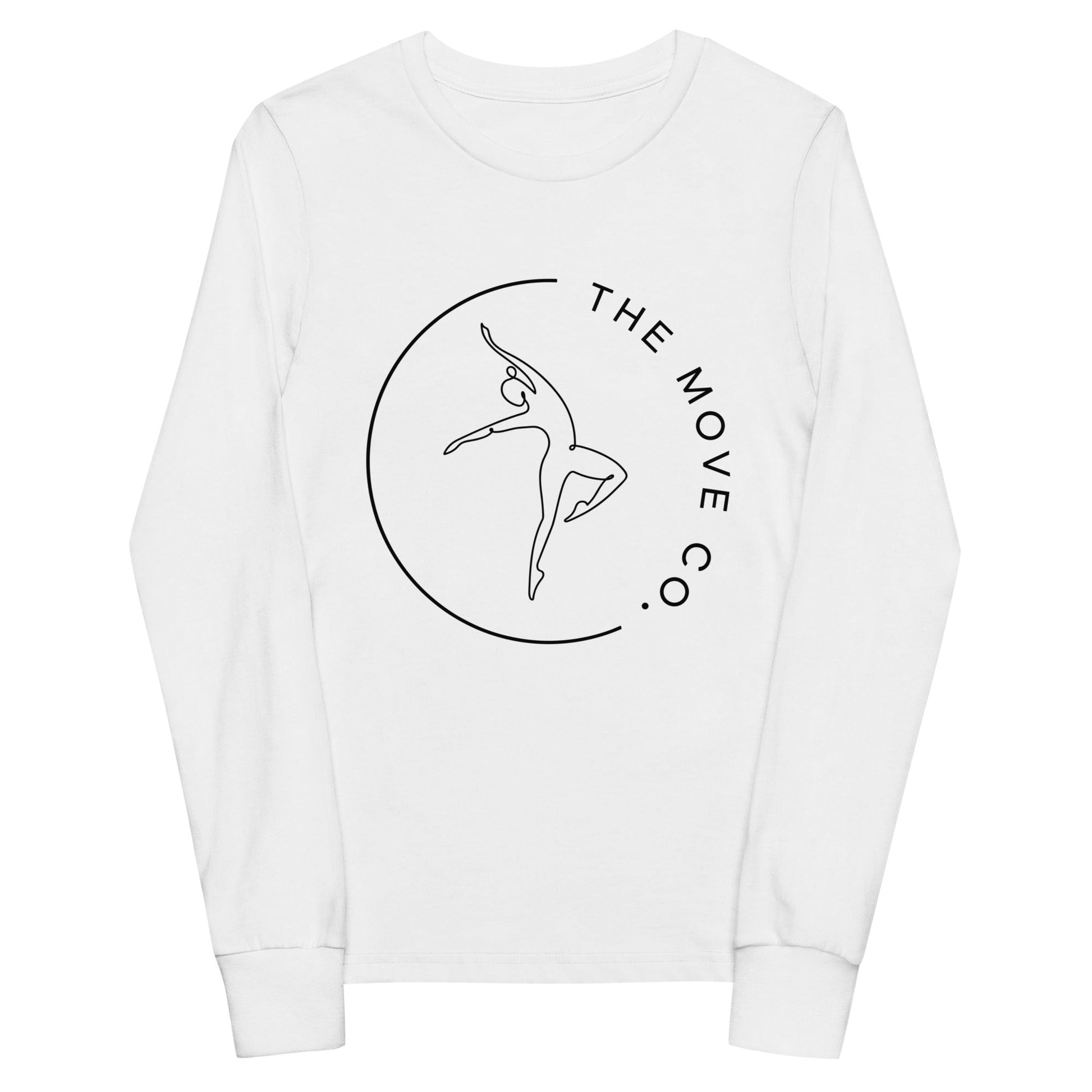 Performance | Youth Long Sleeve T-Shirt | The Move Co. | Dance Crest Logo