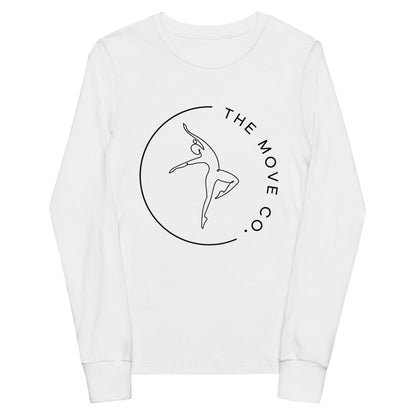 Performance | Youth Long Sleeve T-Shirt | The Move Co. | Dance Crest Logo