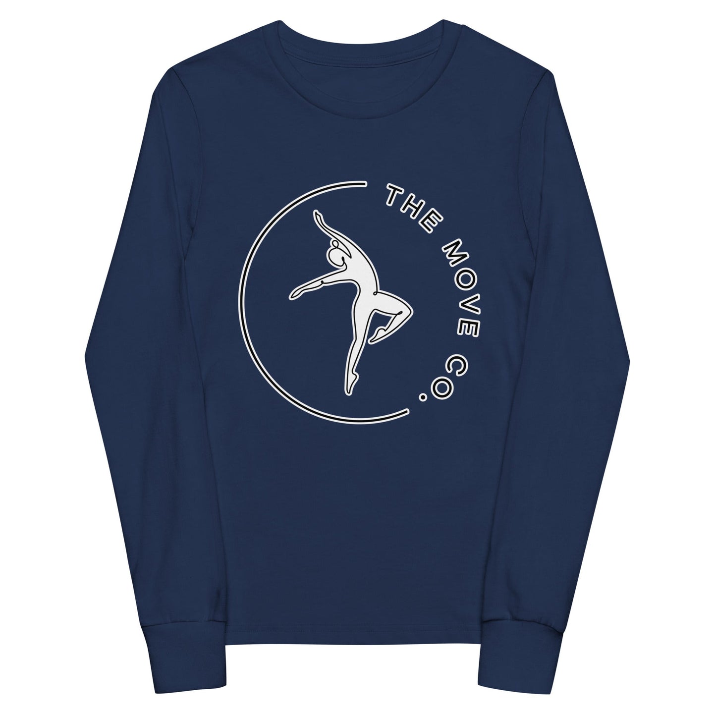 Performance | Youth Long Sleeve T-Shirt | The Move Co. | Dance Crest Logo