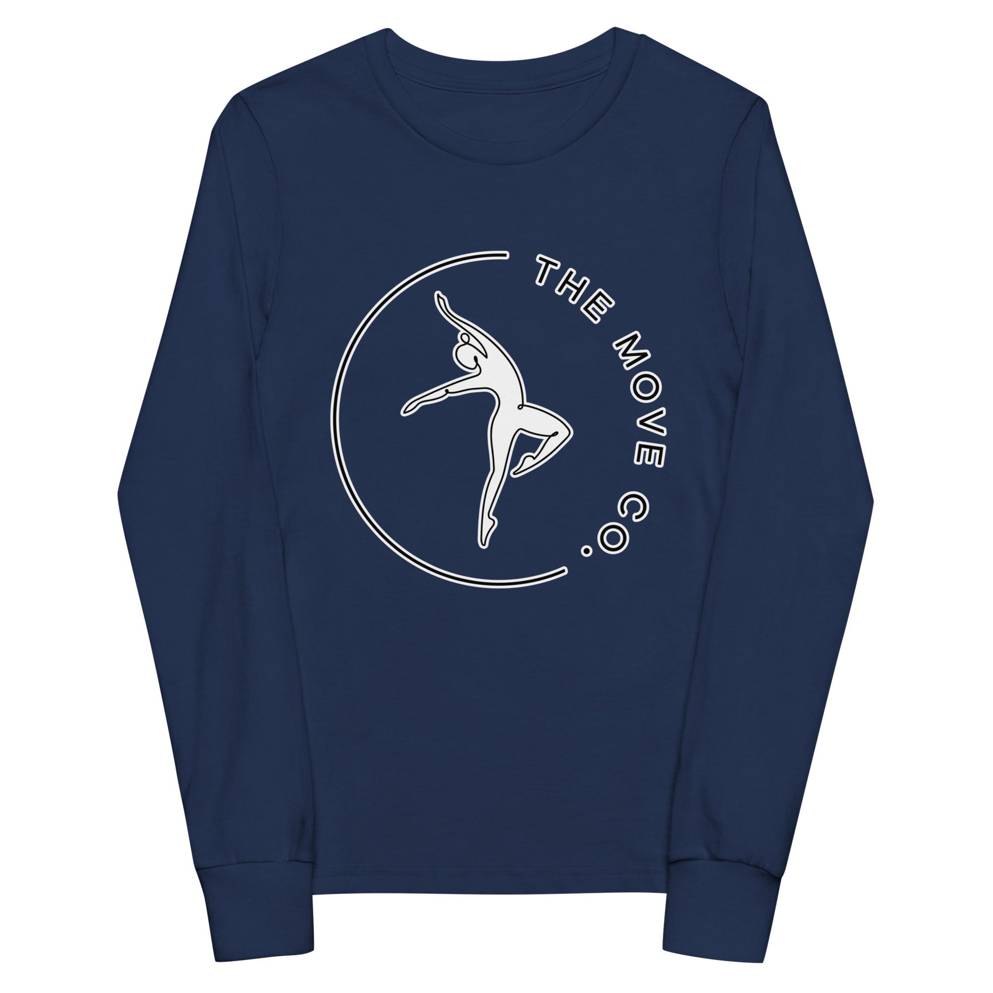 Performance | Youth Long Sleeve T-Shirt | The Move Co. | Dance Crest Logo