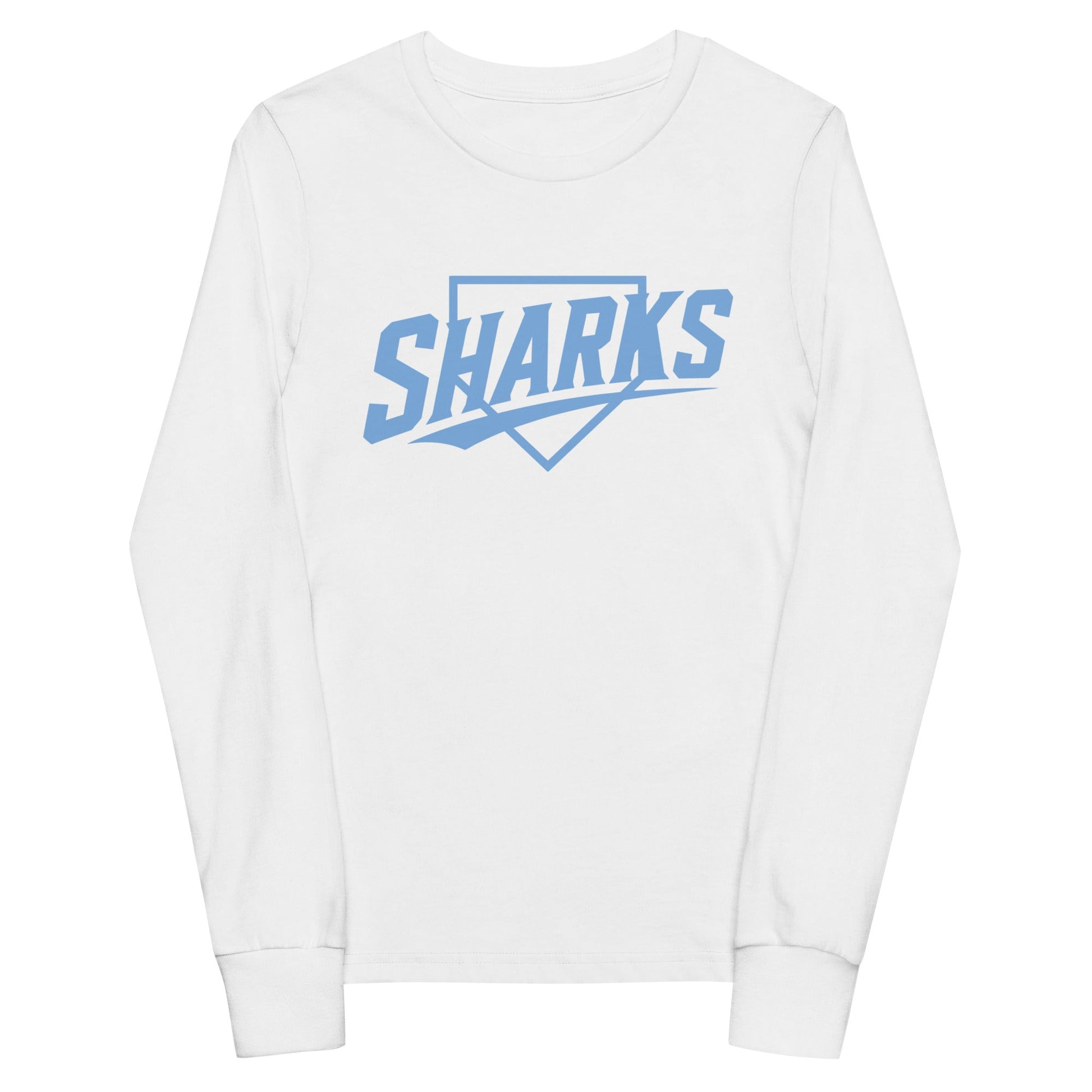 Performance | Youth Long Sleeve T-Shirt | The Sharks Baseball Team | Crest Logo