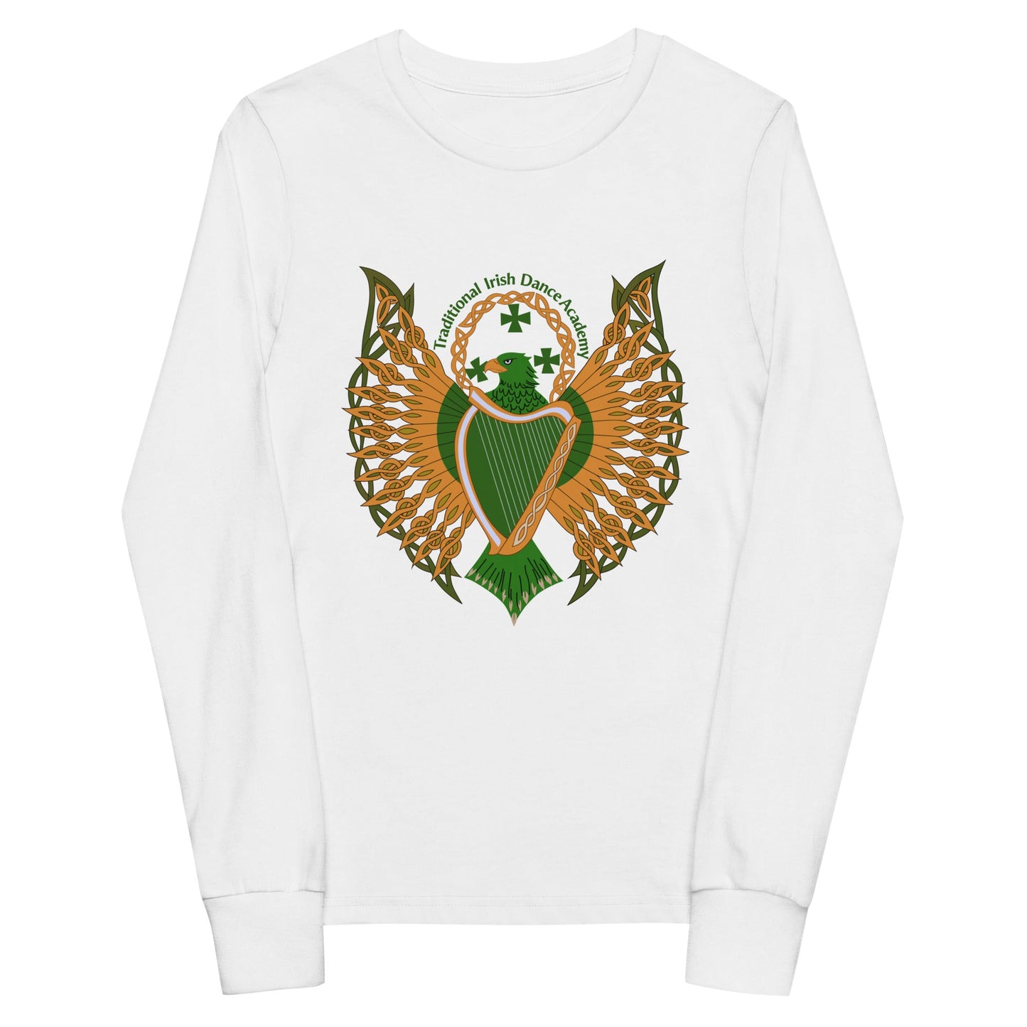 Performance | Youth Long Sleeve T-Shirt | The Traditional Irish Dance Academy | Logo