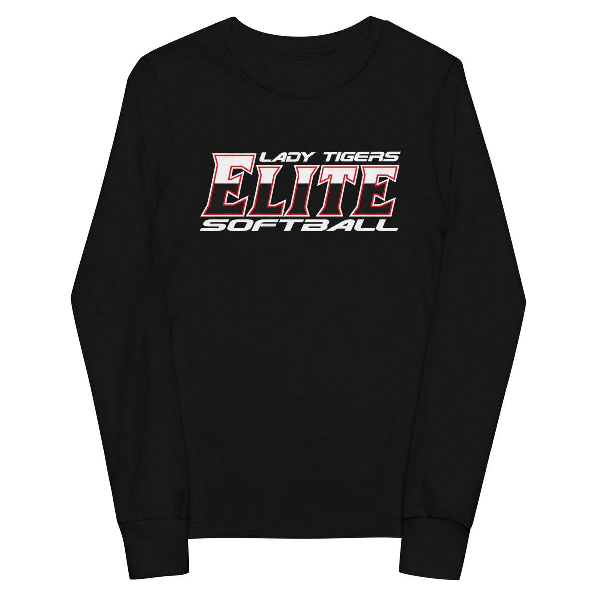 Performance | Youth Long Sleeve T-Shirt | Tigers Elite Softball | Modern Script Logo