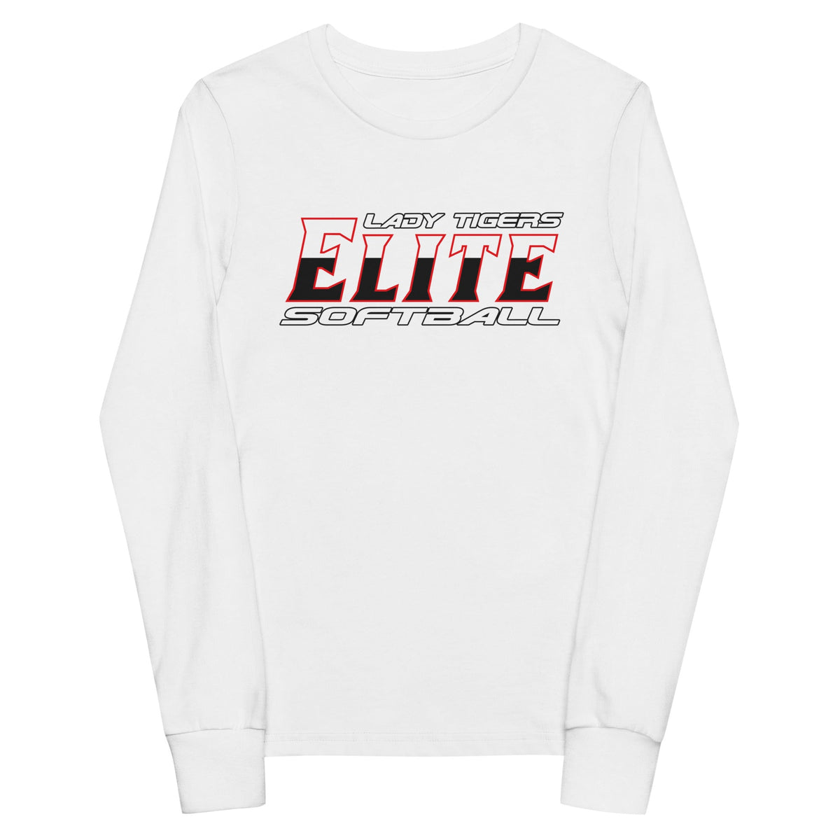 Performance | Youth Long Sleeve T-Shirt | Tigers Elite Softball | Modern Script Logo